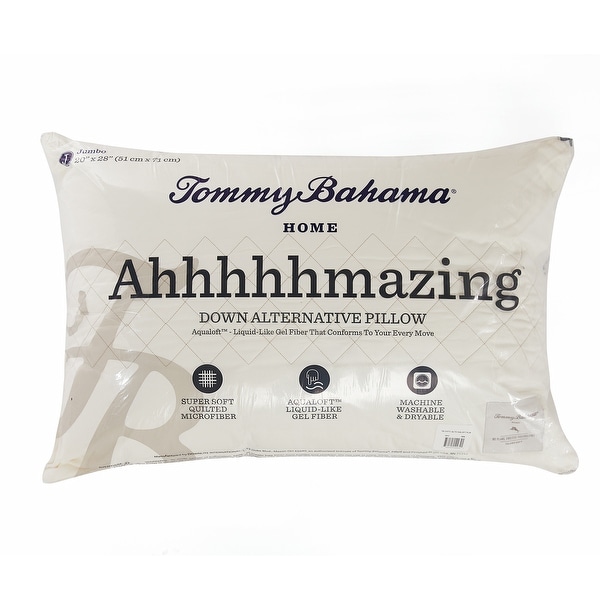Tommy Bahama AquaLoft Squishy Jumbo Gel Pillow White