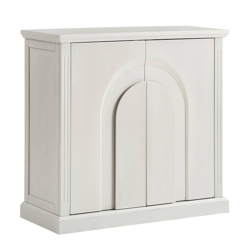 Rando Transitional 35'' Tall 2-Door Accent Cabinet with Adjustable Shelves by HULALA HOME