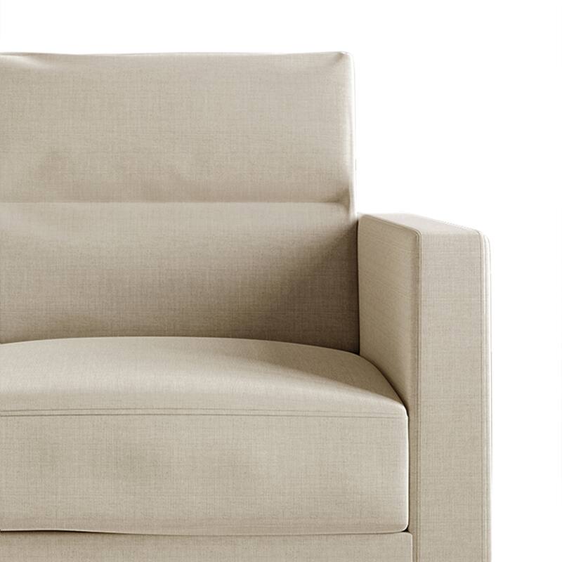 CraftPorch Clean and Minimalist Linen Upholstered Arm Chair
