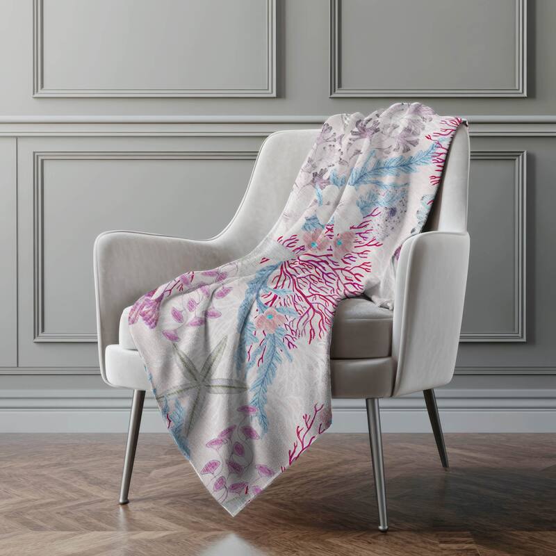 Premium Machine Washable ASB180 Coastel Coral Sherpa Throw Blanket