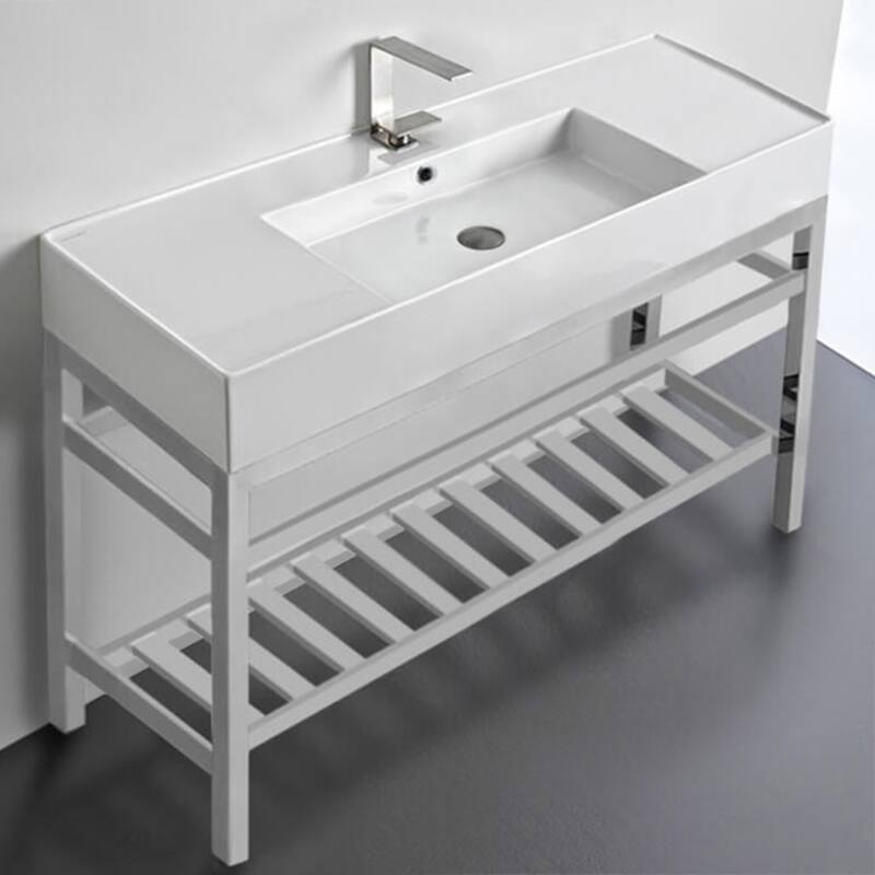 Nameeks Scarabeo 5125-CON2-One Hole Teorema 2 47-5/8" Rectangular