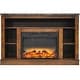 preview thumbnail 1 of 5, Hanover Oxford 47 In. Electric Fireplace with a Multi-Color LED Insert and Walnut Mantel