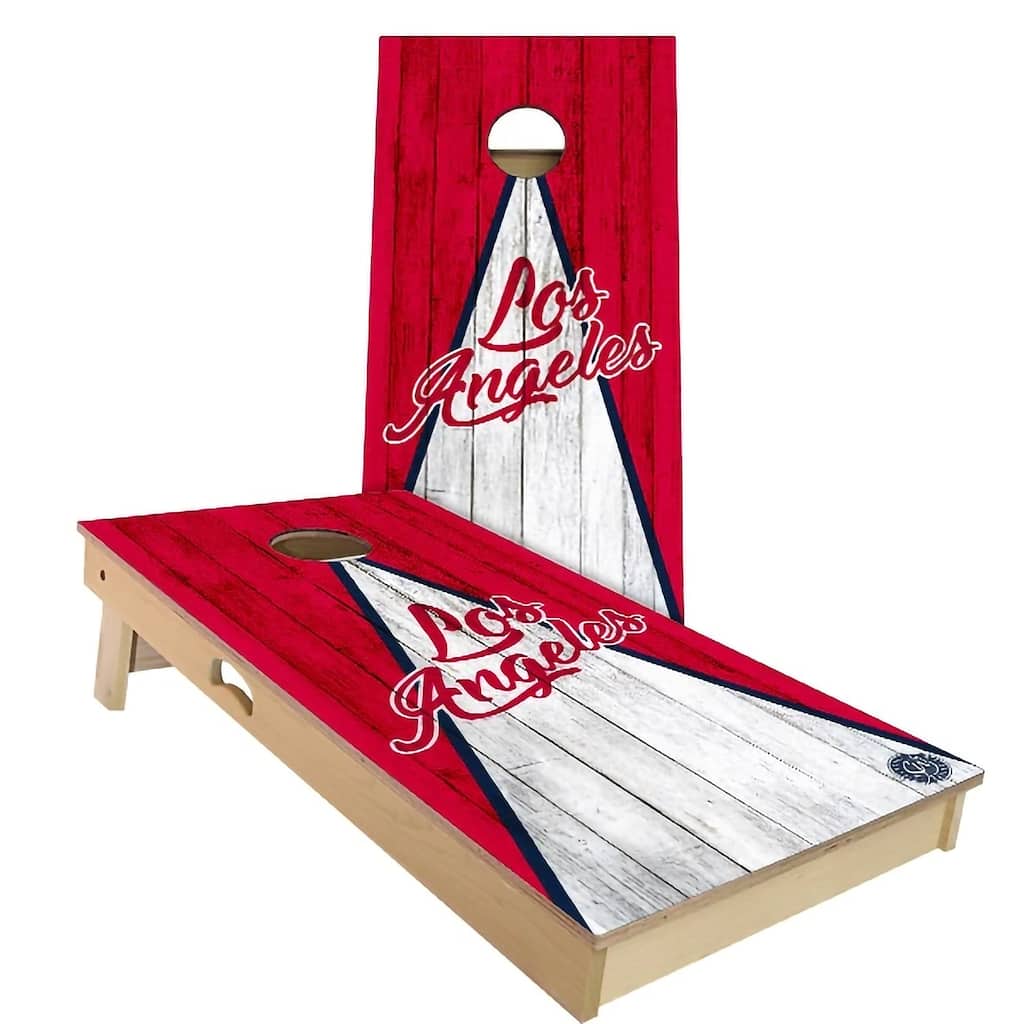 LA Triangle Baseball Outdoor Cornhole Board Set