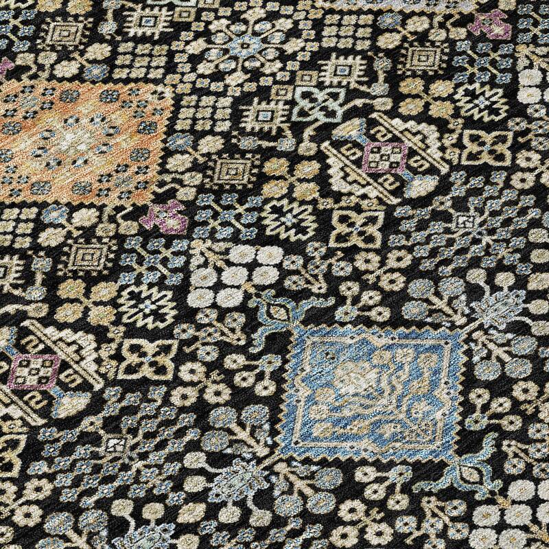 Machine Washable Indoor/ Outdoor Boho Panel Chantille Rug