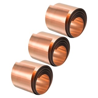 thumbnail image 2 of USAMILY Pure Copper Sheet Roll - 0.1mm X 200mm X 1000mm Metal Foil 2 of 12