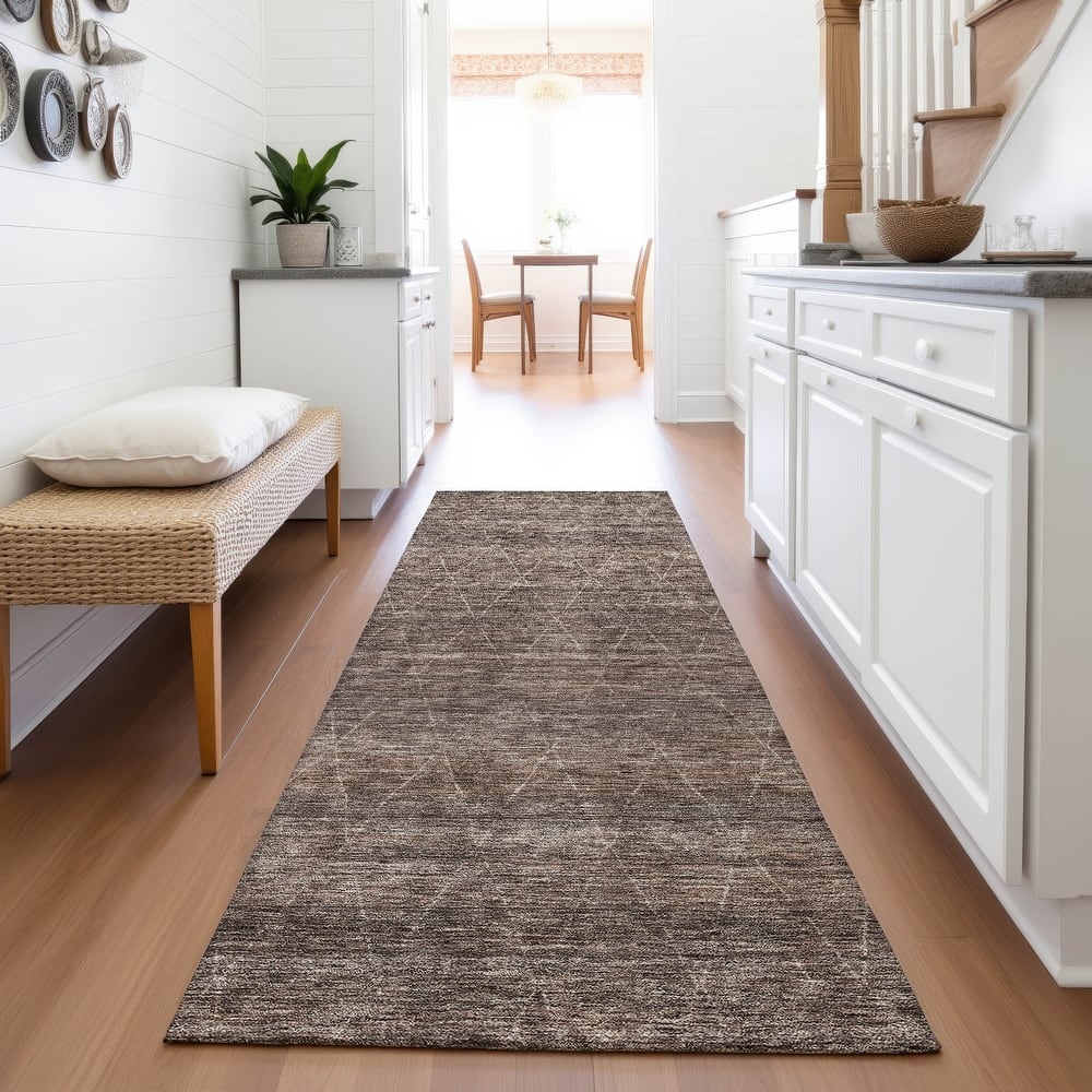 Premium Washable Super Soft Solid Trellis Mayfield Rug