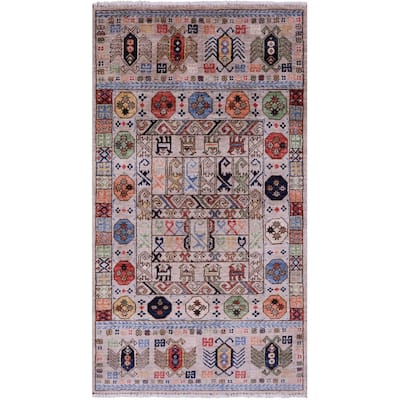 Golden Nile Turkmen Ersari Hand Knotted Wool Rug - 2' 11" X 5' 3"