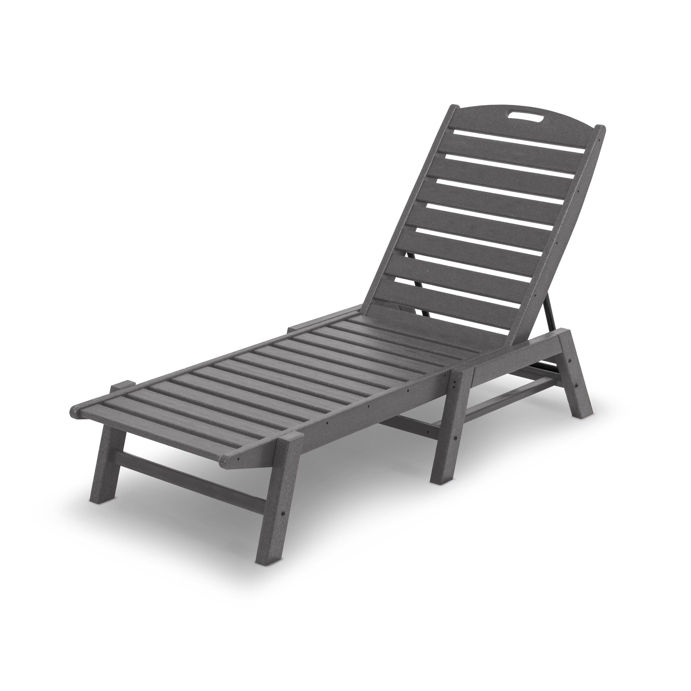 POLYWOOD Nautical Outdoor Stackable Chaise Lounge Bed Bath