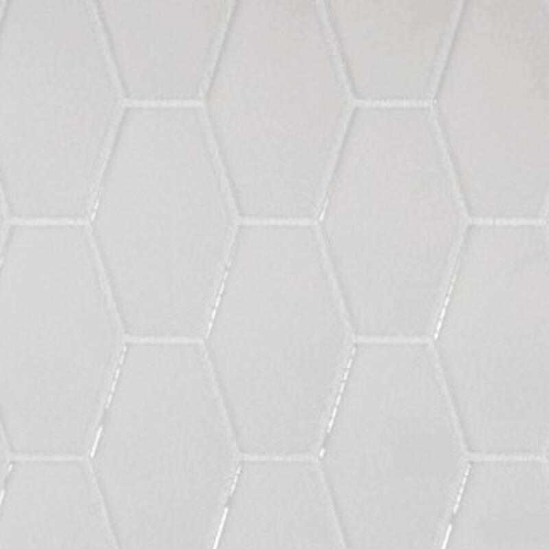 Cruz Bay Studio MKT2871 Long Hex - 11" x 11" Geometric Wall Tile - - Soft Ivory Gloss