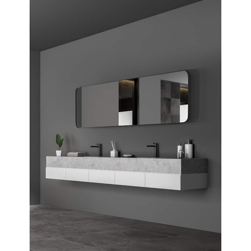 SPACE-IN Large Black Wall and Floor Mirror 65 X 22 Inches