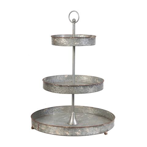 A&B Home Evelyn 24-inch Zinc and Rust Tiered Food Stand