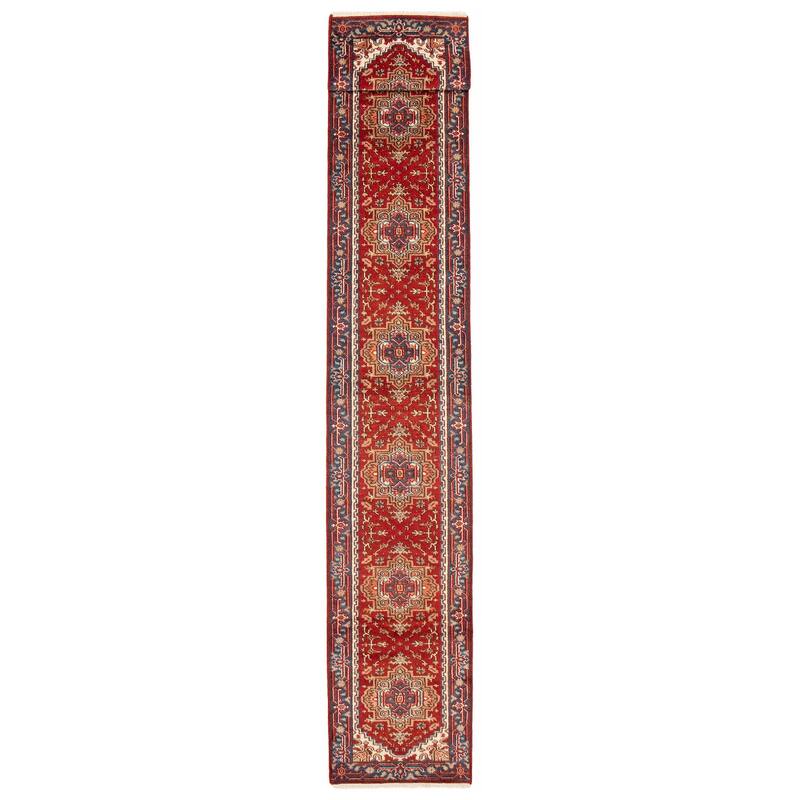 ECARPETGALLERY Hand-knotted Serapi Heritage Red Wool Rug - 2'5 x 19'9 - Red - 2'5 x 19'9