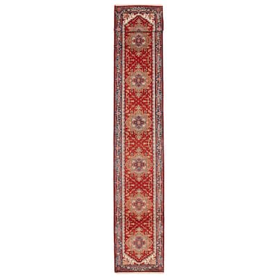 ECARPETGALLERY Hand-knotted Serapi Heritage Red Wool Rug - 2'5 x 19'9