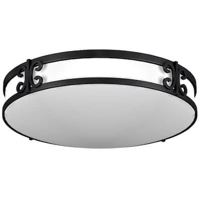 AFX Clover Black Ceiling Light with White Acrylic