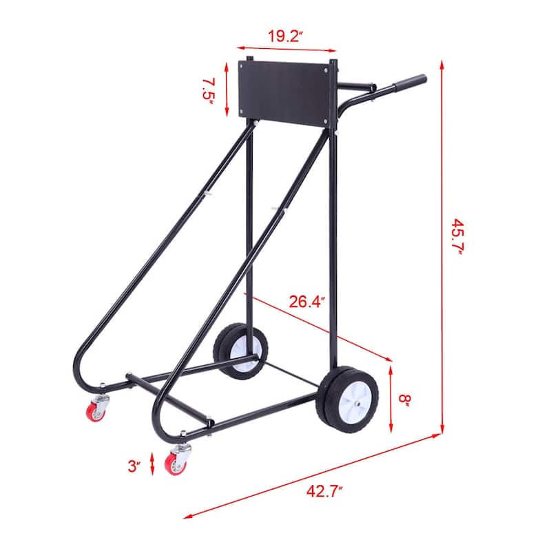 Outboard Boat Motor Stand Steel Carrier Cart