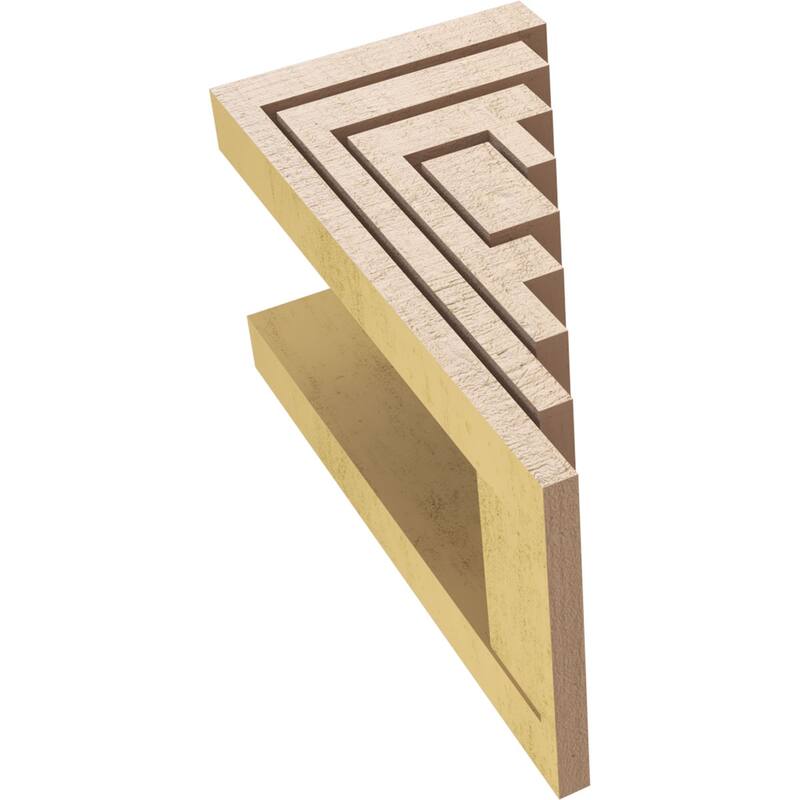 Series 2 Wide Landon Rough Cedar Woodgrain TimberThane Corbel, Primed Tan