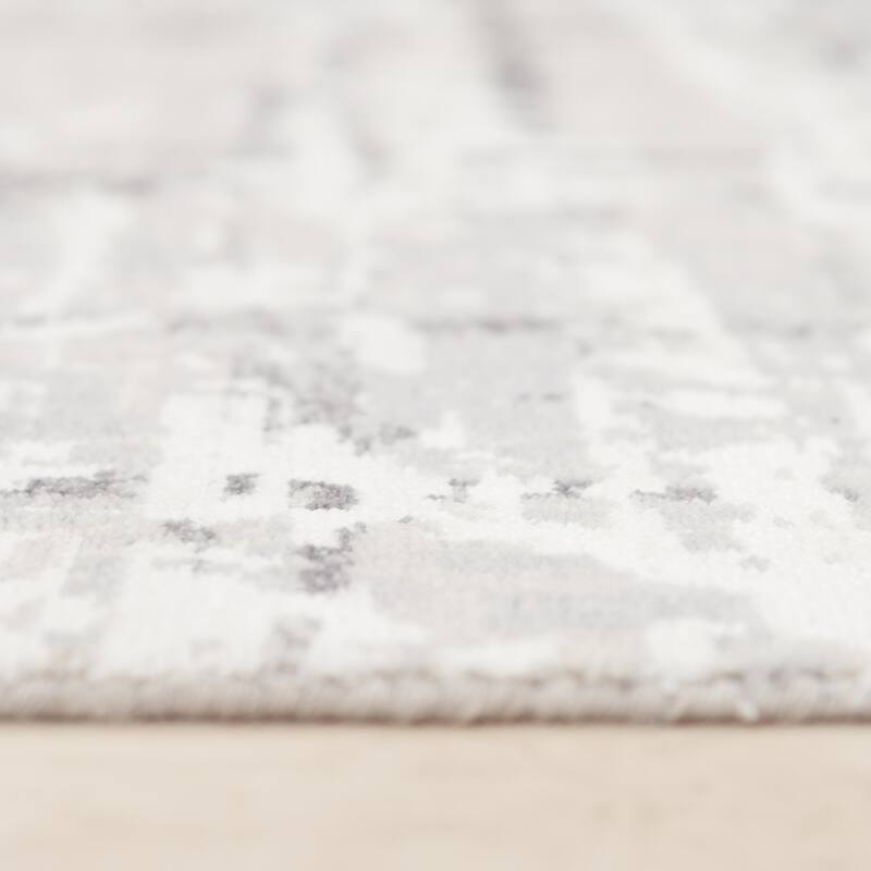 Alora Decor Aurora Transitional Ivory/Gray Wool/Tencel Area Rug