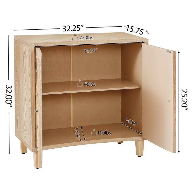 Christopher Knight Home - Rowan 2-Door Storage Accent Cabinet with Adjustable Shelves