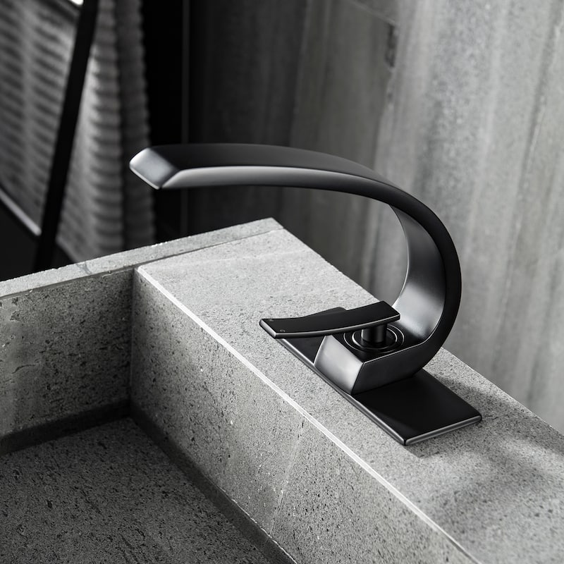 Modland Single Handle Bathroom Sink Faucet Single Hole, Black/Gold/Nickel