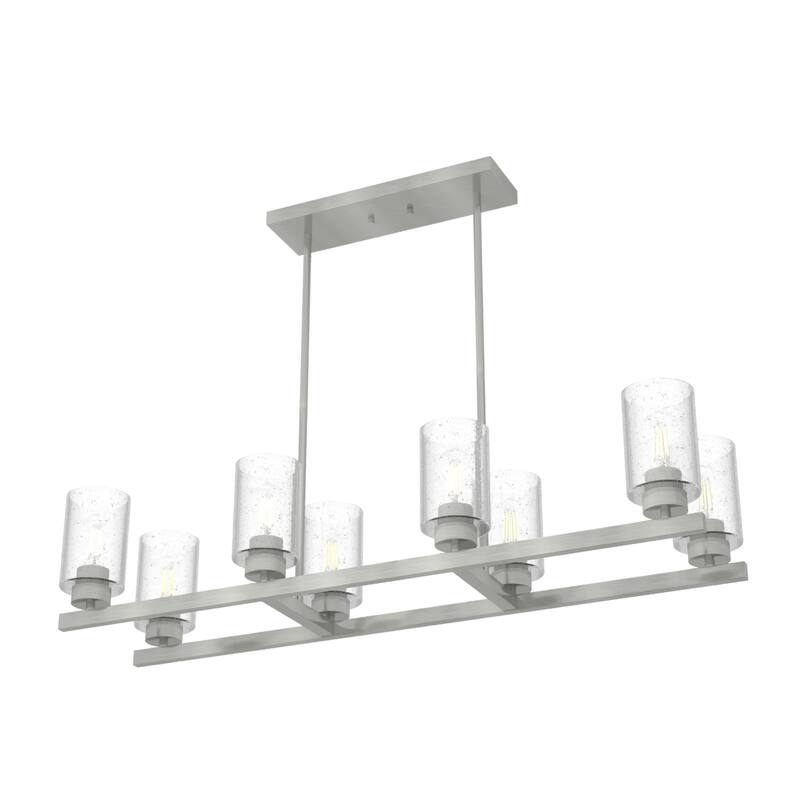 Hunter Hartland 8-Light Linear Chandelier - Dining Room, Kitchen Island - Modern Farmhouse, Industrial, Contemporary