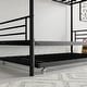 preview thumbnail 6 of 8, Twin Over Twin Metal Bunk Bed with Trundle, Black