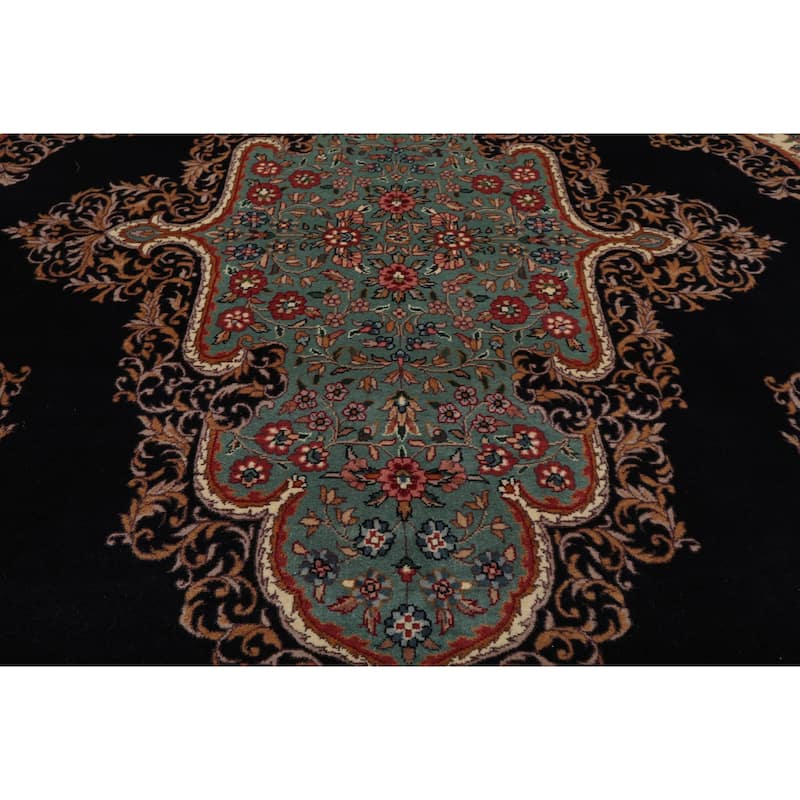 8x10 Hand Knotted Wool Pande Cameron Kerman Persian 300 KPSI Area Rug - 8' x 10'