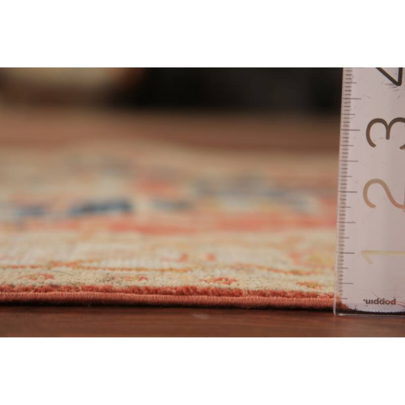 Vegetable Dye Heriz Serapi Oriental Accent Rug Handmade Wool Carpet - 3'1"x 4'1"