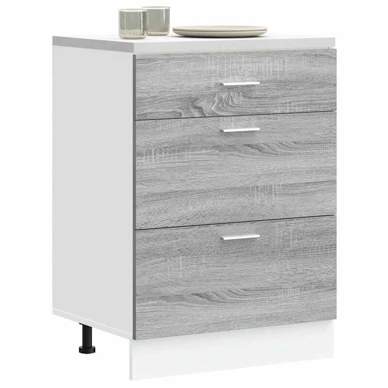 vidaXL Hanging Cabinet Set of 2 White Engineered wood Medium - Grey