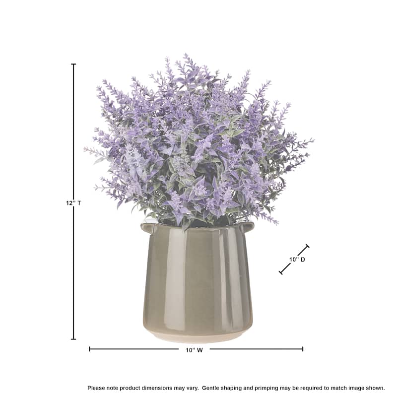 Lavender Garden In Ceramic Pot 12"