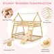 preview thumbnail 19 of 19, Twin Over Queen Bunk Bed Wooden Kids Bed with Climbing Nets and Ramp
