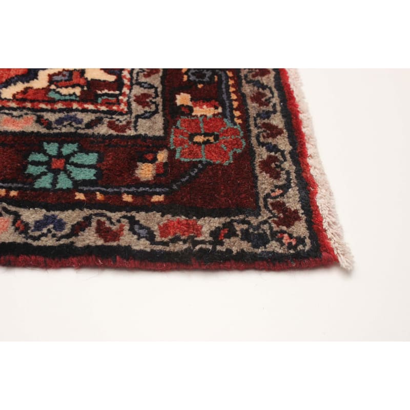 ECARPETGALLERY Hand-knotted Andelz Navy Wool Rug - 3'2 x 10'2