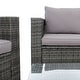 preview thumbnail 31 of 52, SAFAVIEH Outdoor Patio Furniture Machie 4-Piece Conversation Set