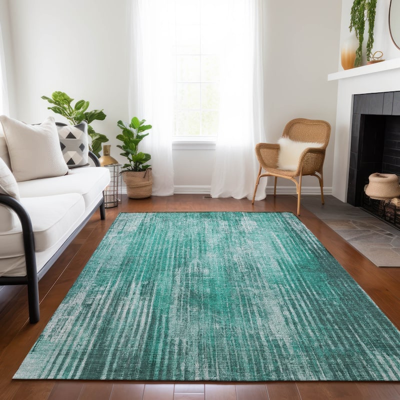Machine Washable Indoor/ Outdoor Chantille Modern Ombre Rug