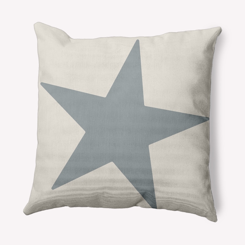 Big Star Nautical Indoor/Outdoor Throw Pillow - Dusty Smoke - 20" x 20"