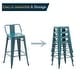 preview thumbnail 19 of 30, Metal Bar Stools Set of 4,Bar Stool with Low Back for Indoor/Outdoor Barstools