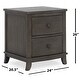 preview thumbnail 2 of 2, Evolur Signature Amsterdam Night Stand - Smokey Brushed Grey