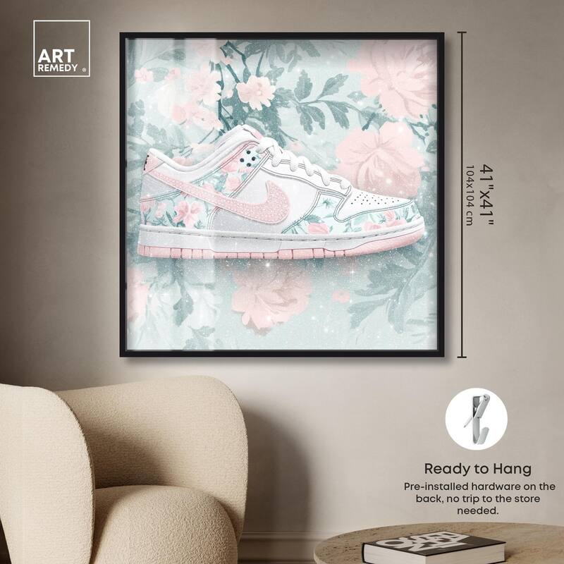 Dainty Floral Sneaker Shadowbox by Art Remedy