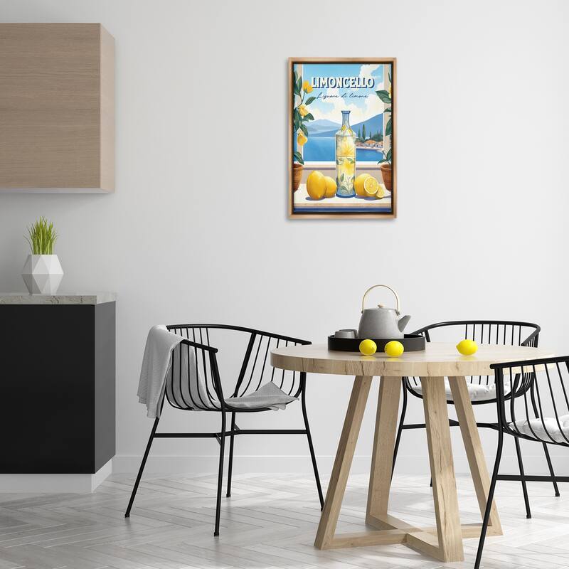 Stupell Limoncello Coastal View Framed Floater Canvas Wall Art Design By Andreas Magnusson