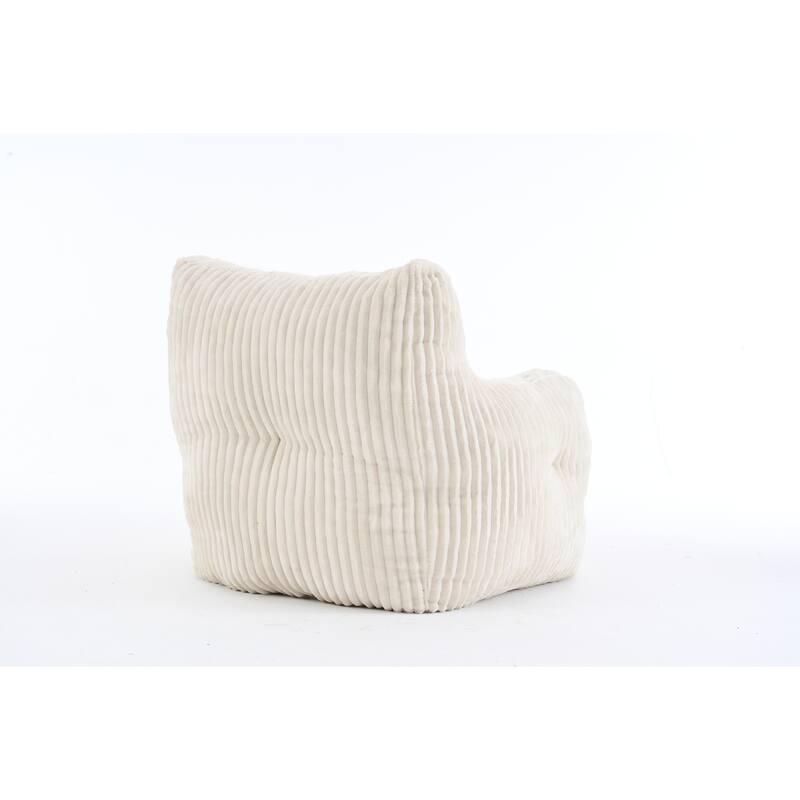 Soft Fluffy Corduroy Fabric Bean Bag Chair Filled With Memory Sponge