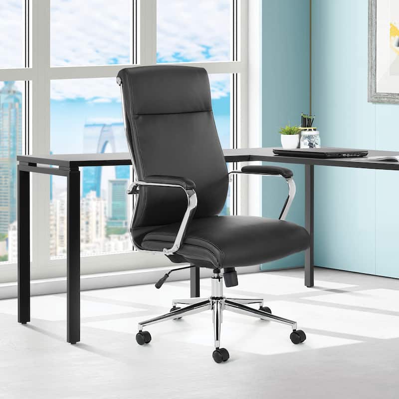 Antimicrobial Fabric Office Chair - Black (High Back)