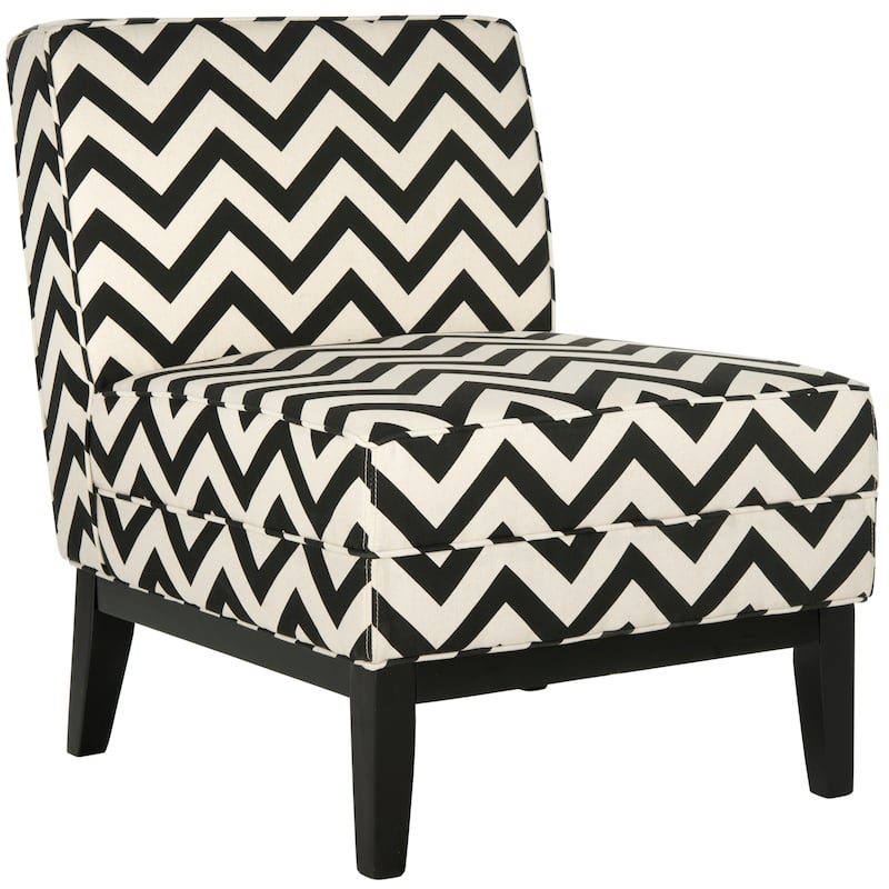 SAFAVIEH Kandice Silver/Cream Chair - 25" W x 32" D x 33" H - 25Wx32Dx33H