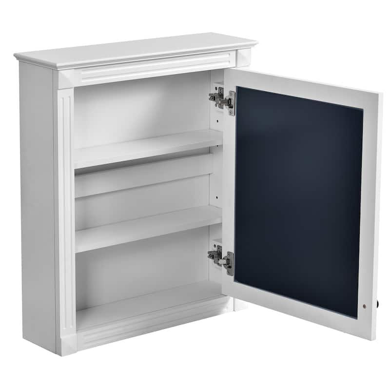 Wall Mounted Bathroom Storage Cabinet with Mirror and Adjustable Shelf