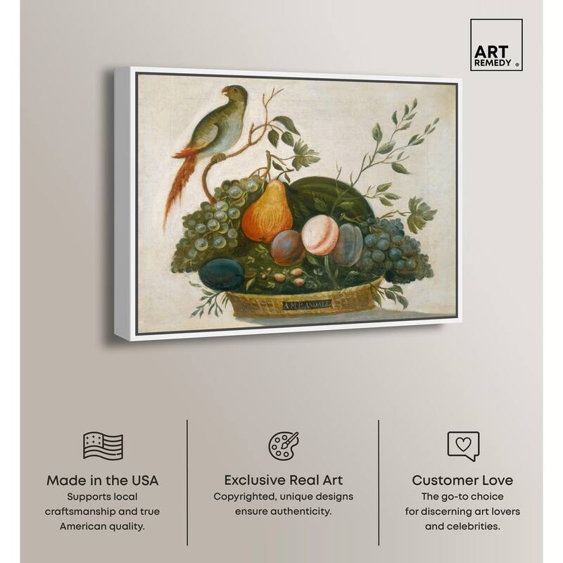 Randall Fruit with Parrot 1777 Canvas by Art Remedy