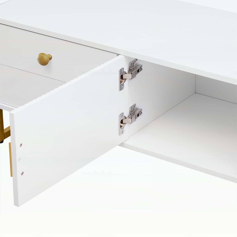 TV Stand for 65+ Inch TVs,Modern Entertainment Center with Storage and Cable Management