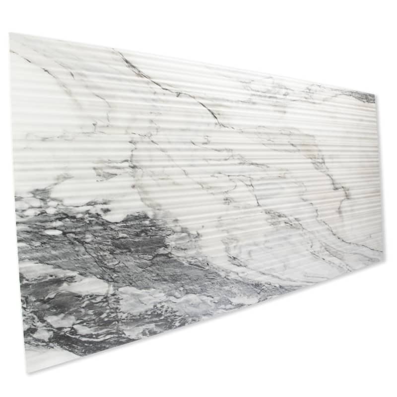 Merola Tile Touche Pleated Deco Zebre 23-1/2" x 47-1/8" Porcelain Floor and Wall Tile