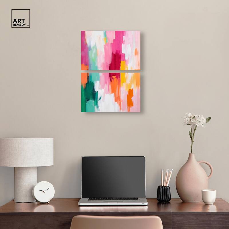 Playful Palette III Canvas Set of 2 by Art Remedy, Gallery Wrapped