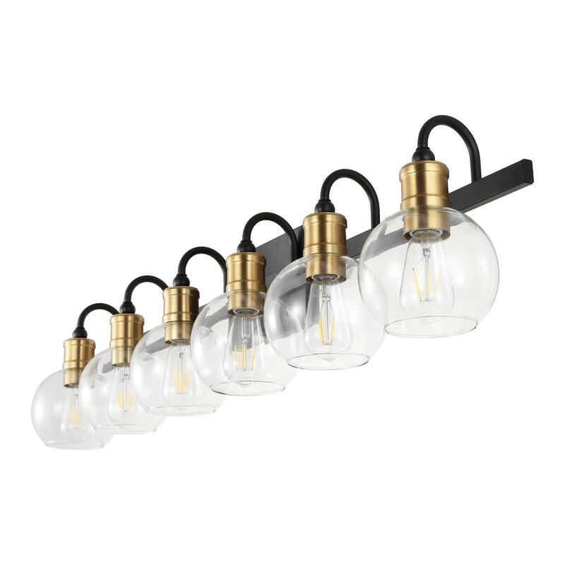 Kurtz Iron/Glass Rustic Vintage LED Vanity Light, by JONATHAN Y