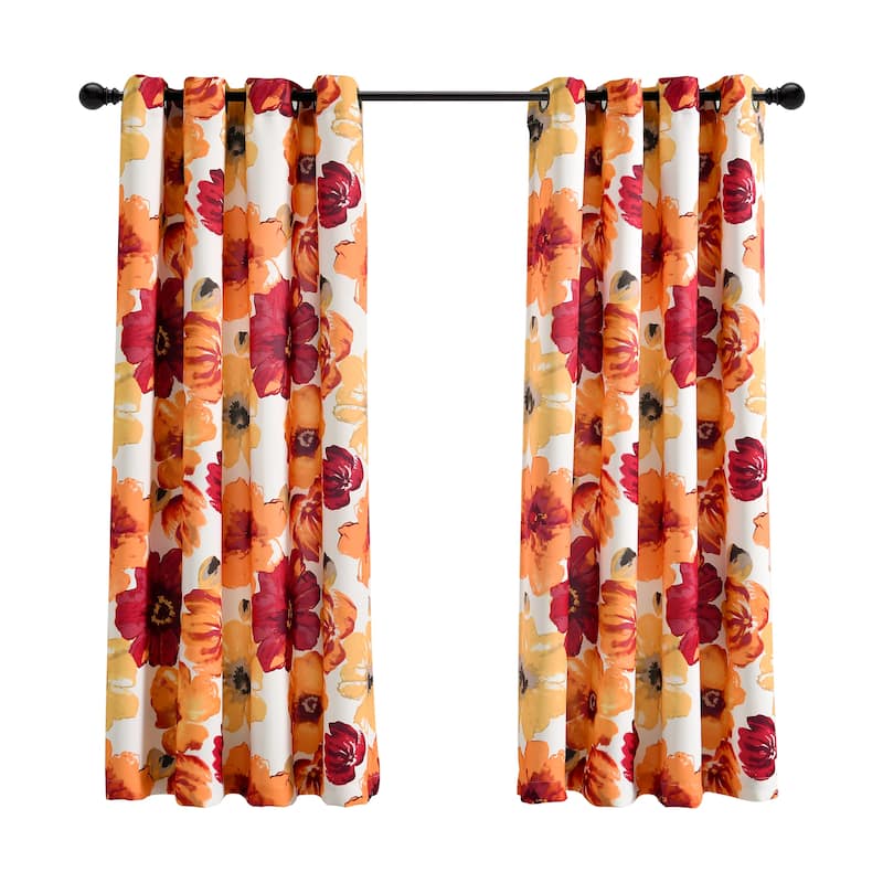 Lush Decor Leah Room Darkening Curtain Panel Pair