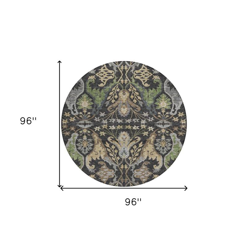 HomeRoots Floral Transitional Rectangle Outdoor Rug