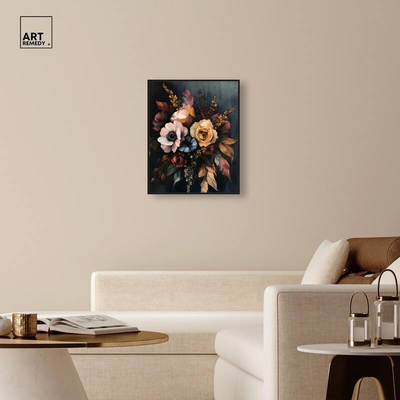 Velvet Night Bloom II Canvas by Art Remedy